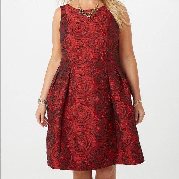 Dress Barn Dresses Plus Size Rose Cocktail Dress Poshmark